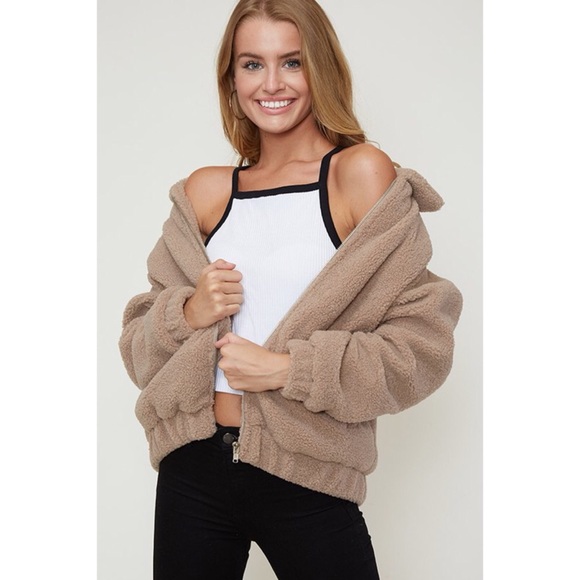 LAST ONE! Teddy Bear Bomber Jacket - Picture 2 of 5